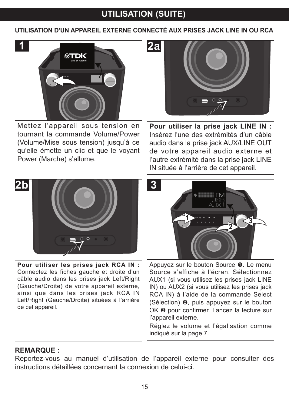 Utilisation (suite) | TDK TP6701 Sound Cube User Manual | Page 42 / 73