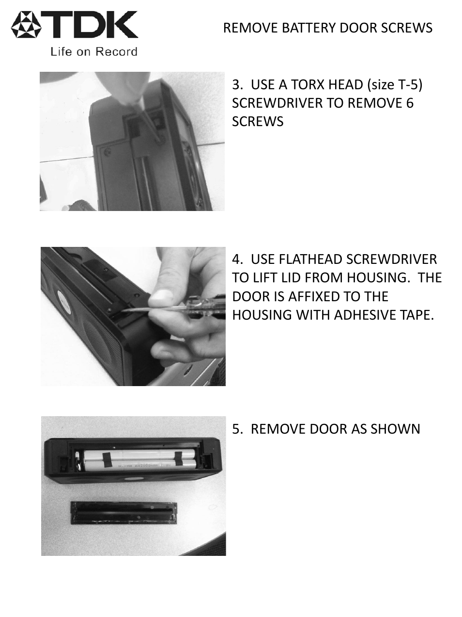 Slide number 2 | TDK A33 Wireless - Battery replacement instructions User Manual | Page 2 / 5