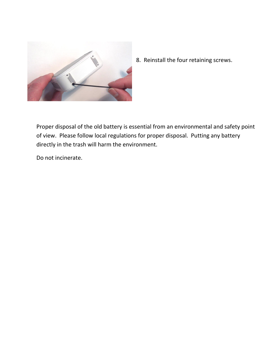 TDK TREK Micro Wireless - Battery replacement instructions User Manual | Page 3 / 3
