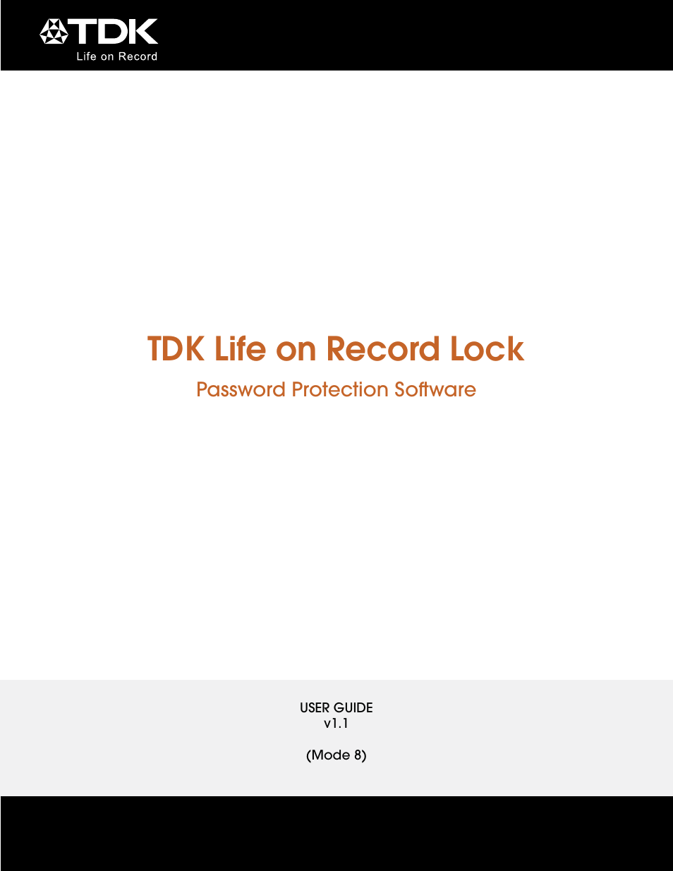 TDK Life on Record Lock User Manual | 17 pages