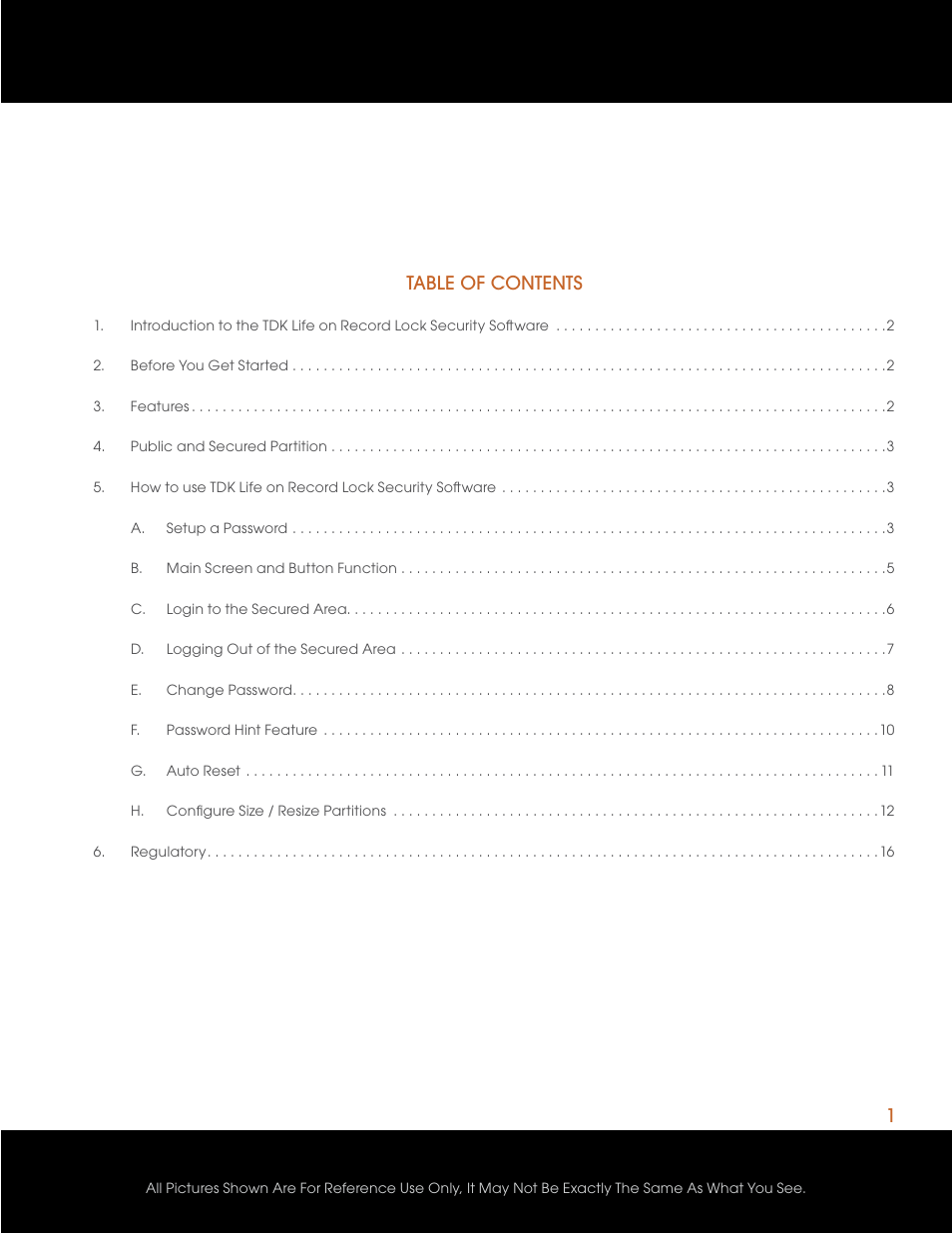 TDK Life on Record Lock User Manual | Page 2 / 17
