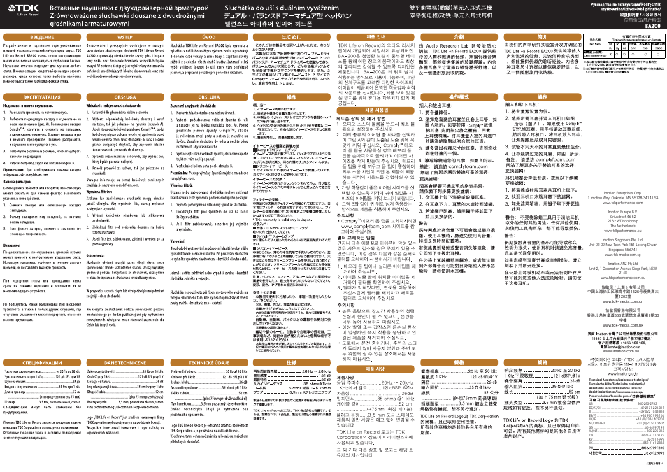 TDK BA200 User Manual | Page 2 / 3