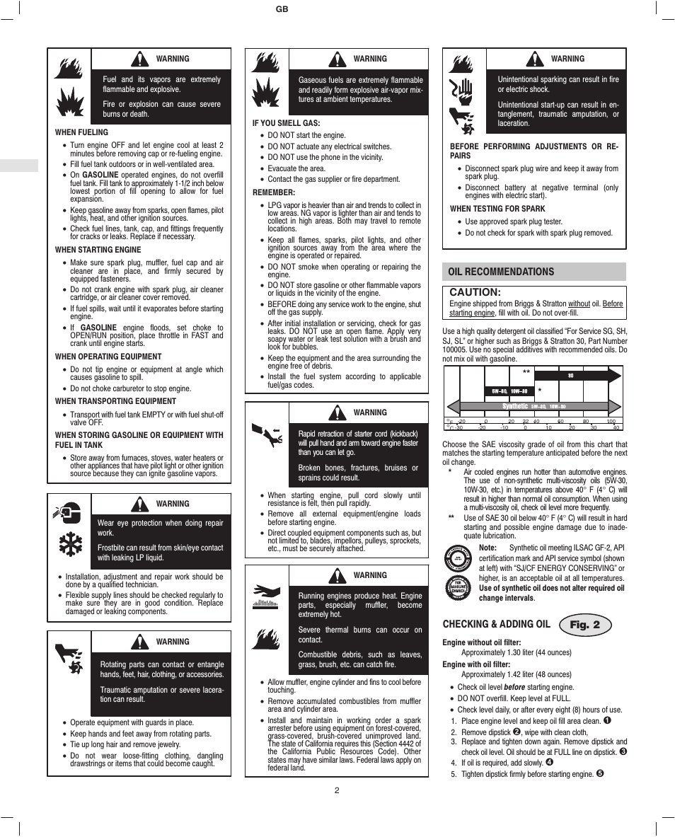 Briggs & Stratton 280000 User Manual | Page 4 / 76