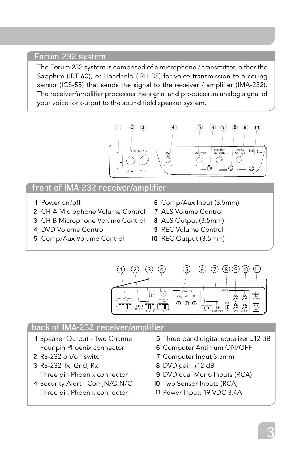 Forum 232 system | TeachLogic Forum 232 User Manual | Page 7 / 24