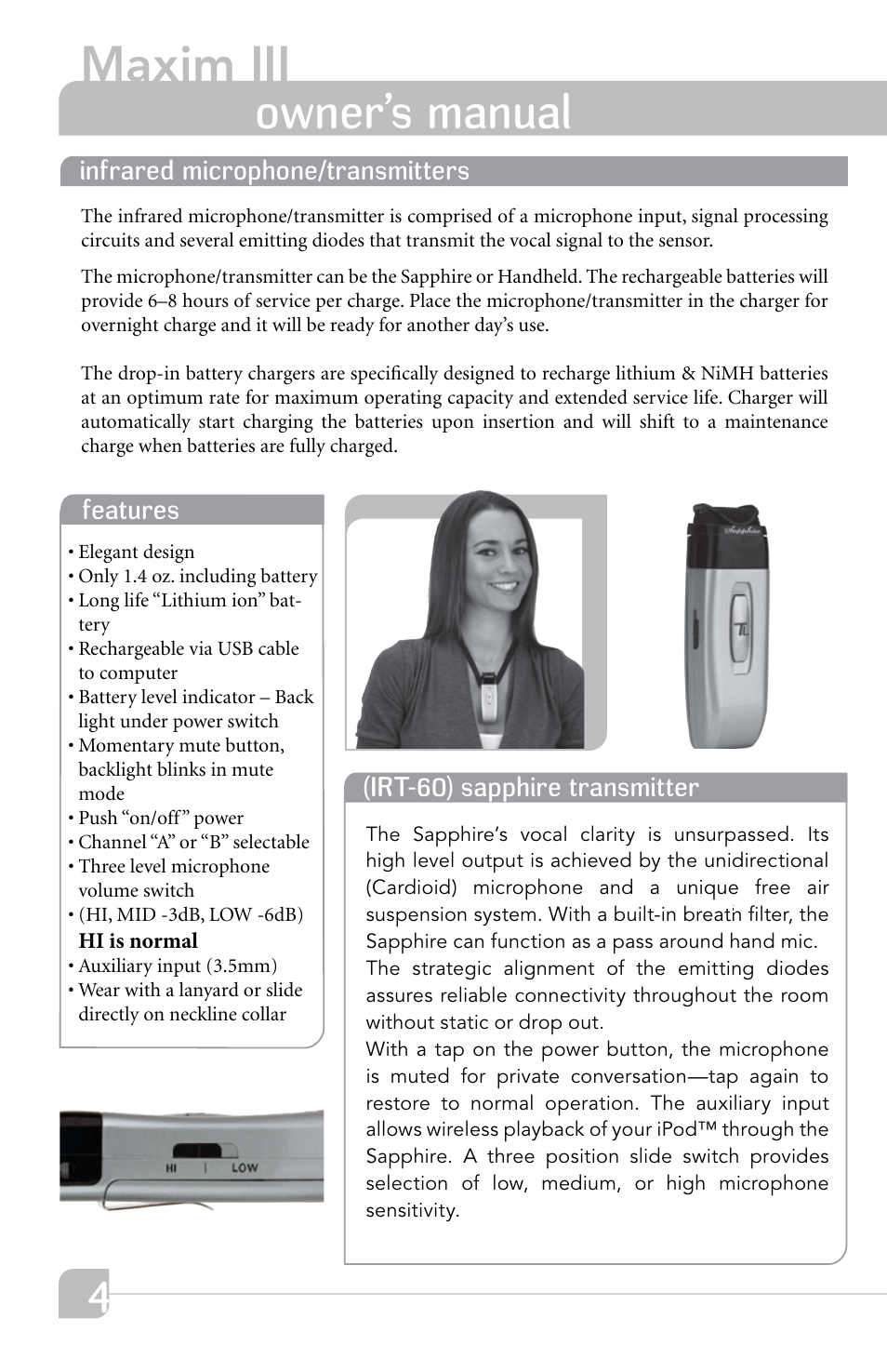 Maxim iii, Owner’s manual | TeachLogic Maxim III User Manual | Page 10 / 28