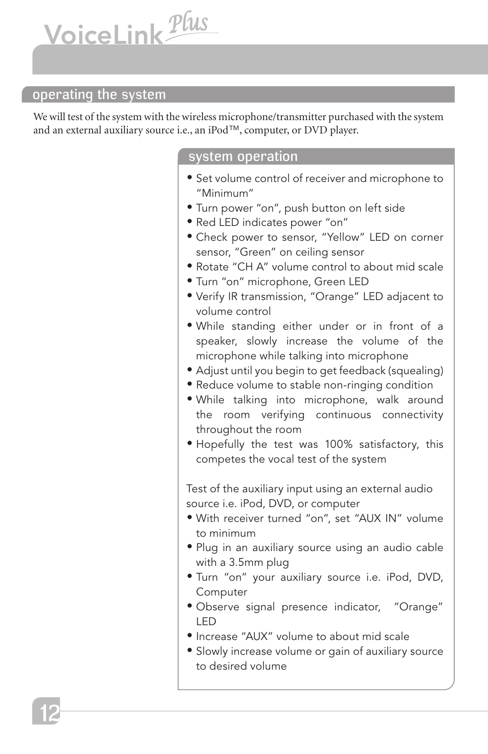 Voicelink | TeachLogic VoiceLink Plus User Manual | Page 18 / 26