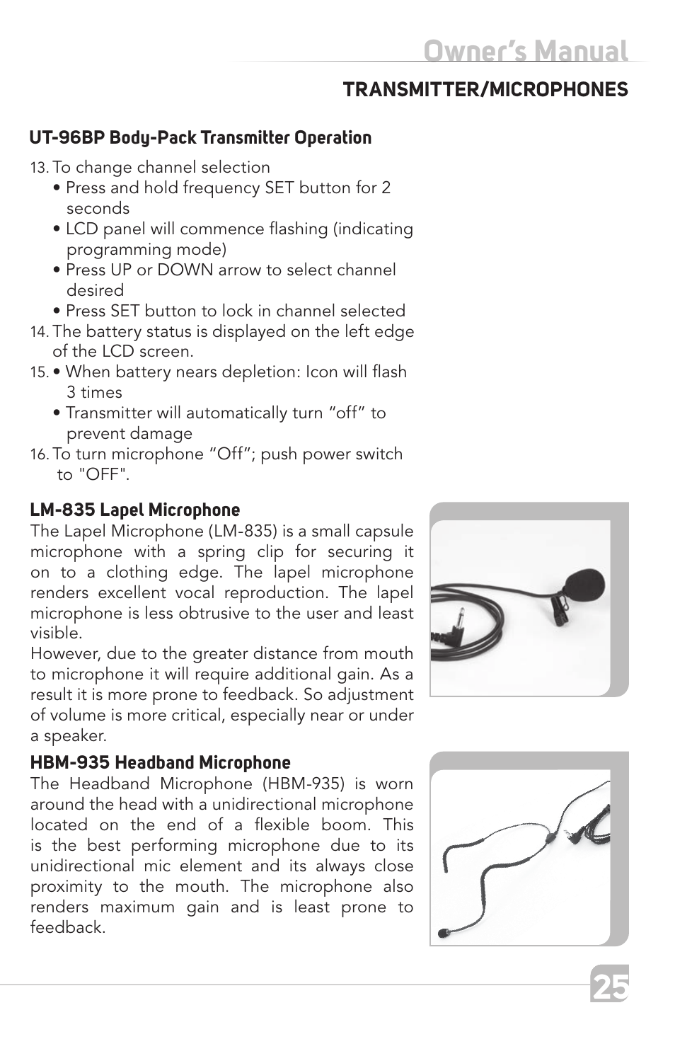 Owner’s manual | TeachLogic Titan Neo User Manual | Page 25 / 44