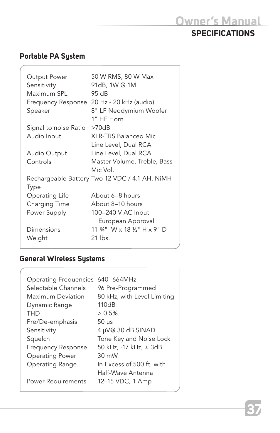 Owner’s manual | TeachLogic Titan Neo User Manual | Page 37 / 44