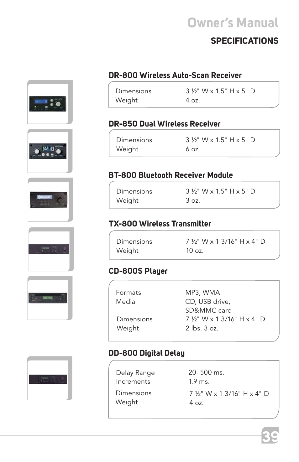Owner’s manual | TeachLogic Titan Neo User Manual | Page 39 / 44