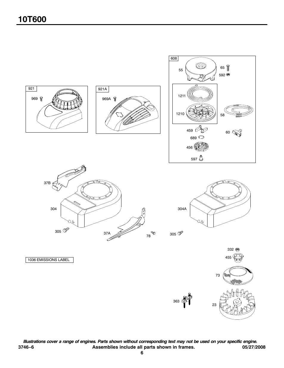 Briggs & Stratton 10T600 User Manual | Page 6 / 9