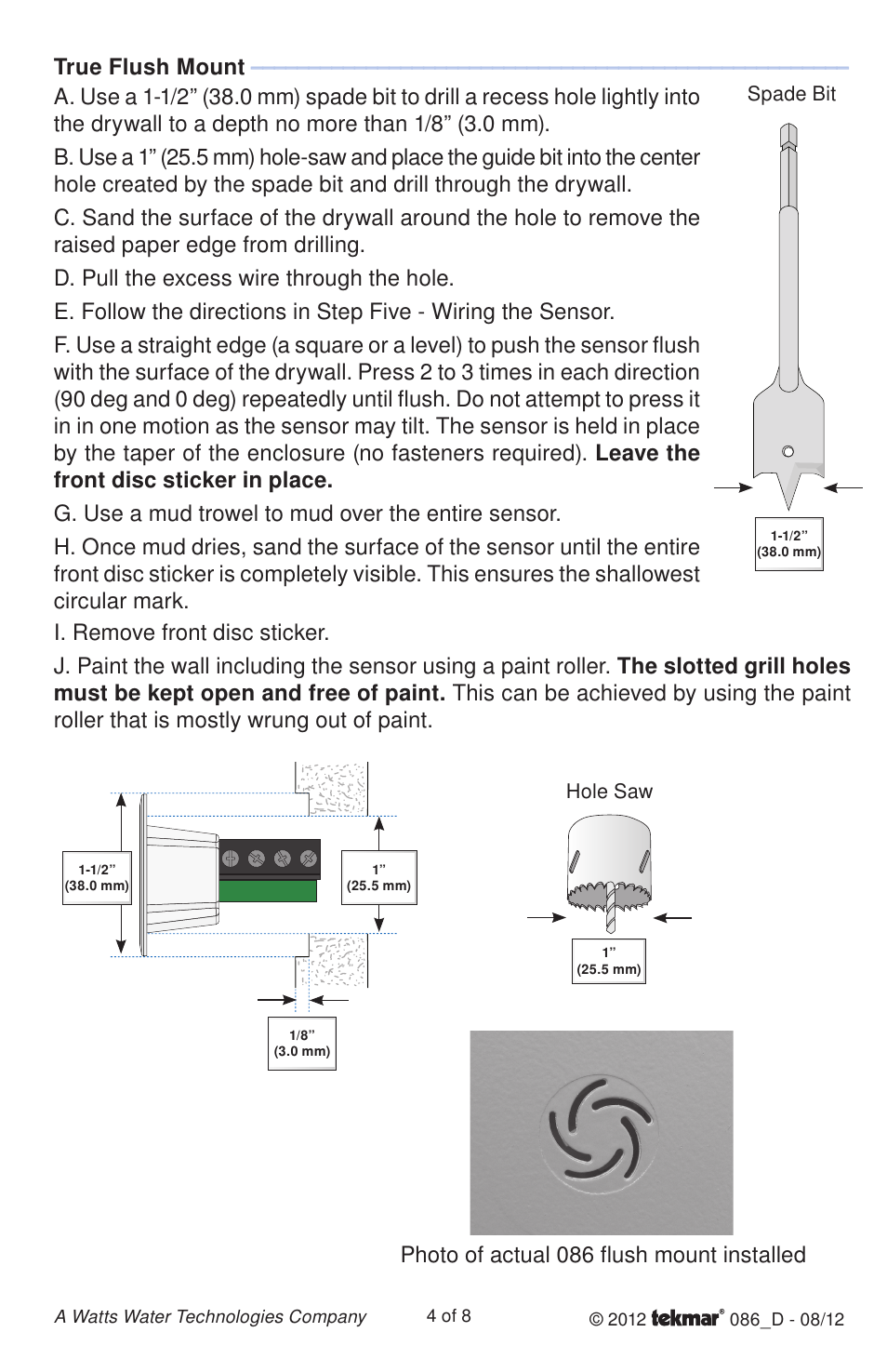 tekmar 086 Humidity & Temperature Sensor User Manual | Page 4 / 8