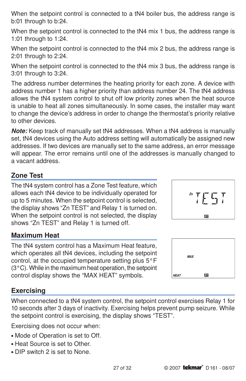 tekmar 161 Setpoint Control Installation User Manual | Page 27 / 36