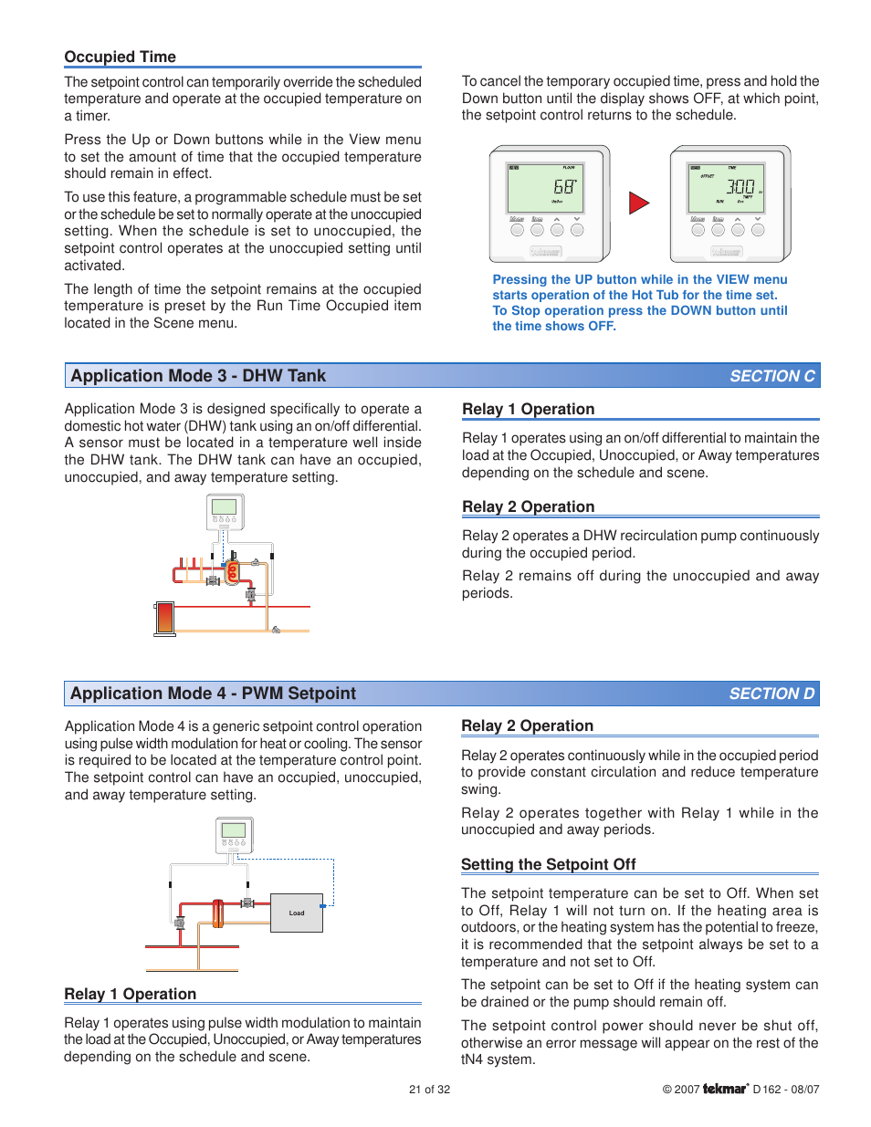 tekmar 162 Setpoint Control Installation User Manual | Page 21 / 32