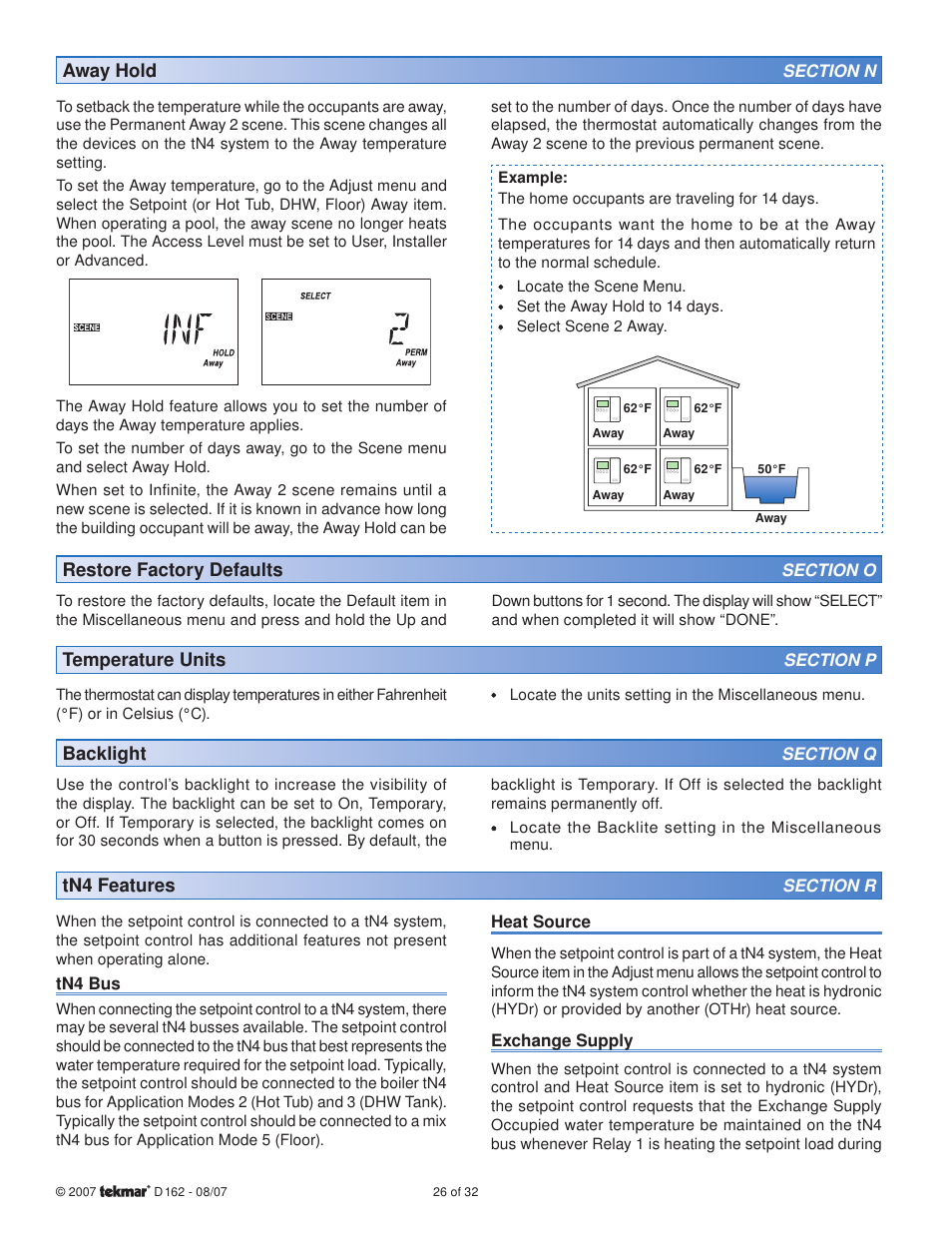 tekmar 162 Setpoint Control Installation User Manual | Page 26 / 32