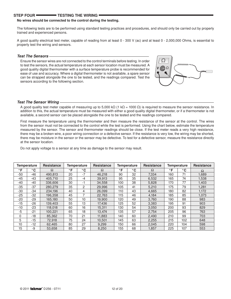 tekmar 256 Boiler Control User Manual | Page 12 / 20