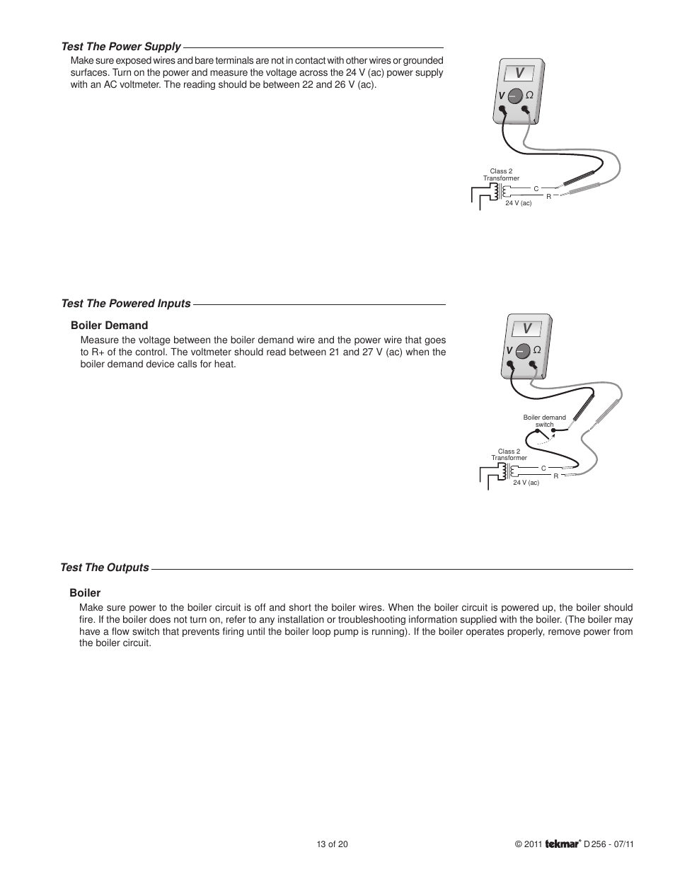 tekmar 256 Boiler Control User Manual | Page 13 / 20