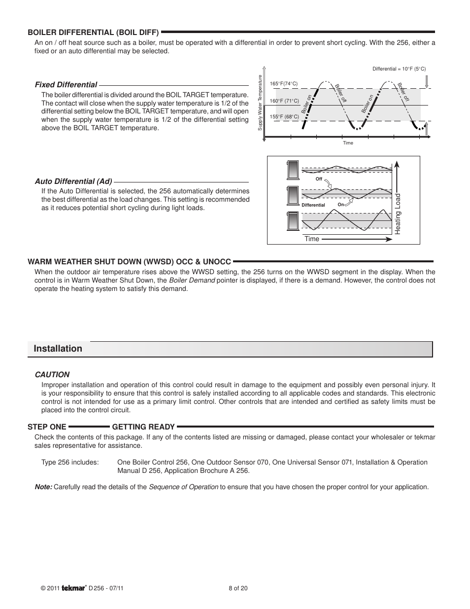 Installation | tekmar 256 Boiler Control User Manual | Page 8 / 20