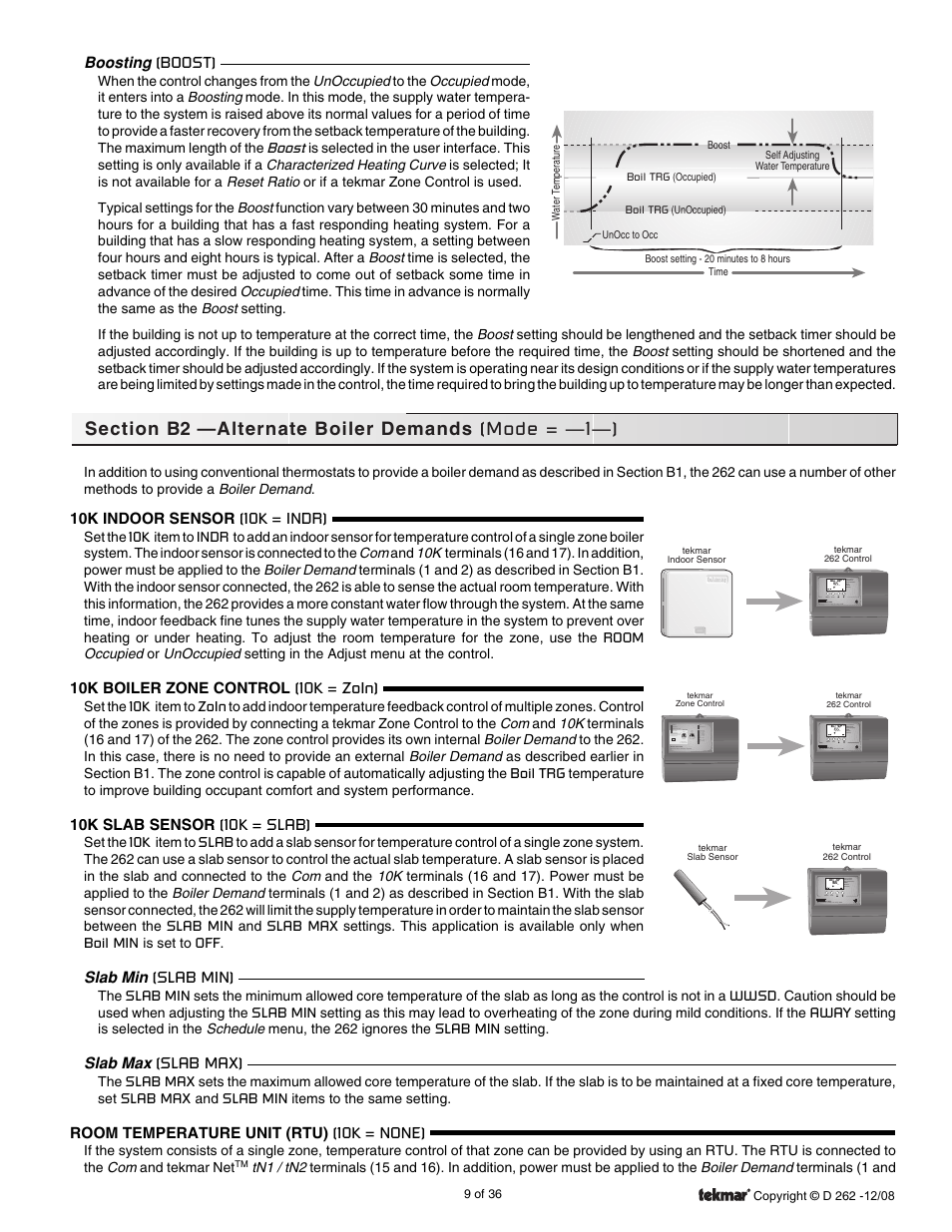 tekmar 262 Boiler Control Installation User Manual | Page 9 / 36