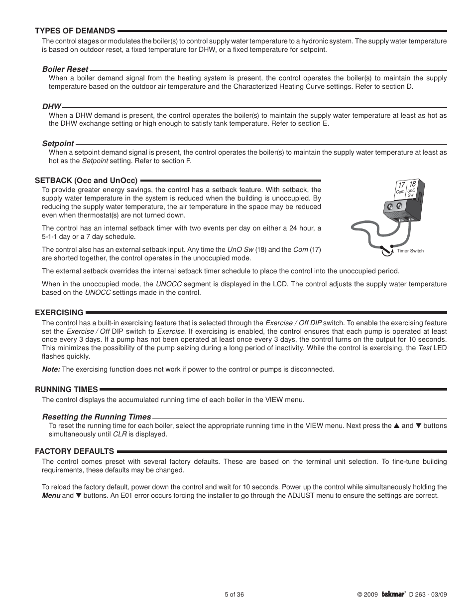 tekmar 263 Boiler Control User Manual | Page 5 / 36