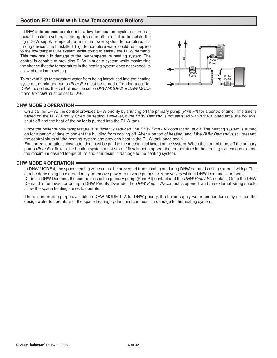 tekmar 264 Boiler Control User Manual | Page 14 / 32