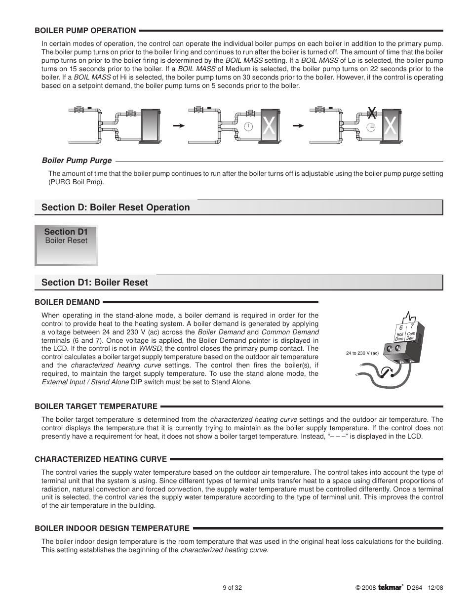 tekmar 264 Boiler Control User Manual | Page 9 / 32