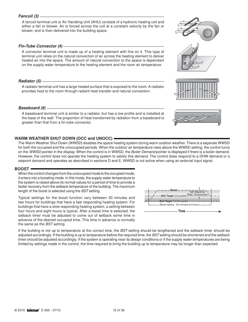 tekmar 265 Boiler Control User Manual | Page 12 / 36