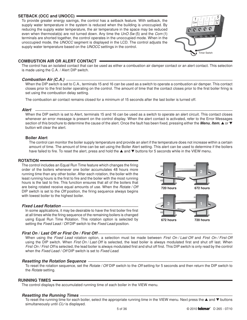 tekmar 265 Boiler Control User Manual | Page 5 / 36