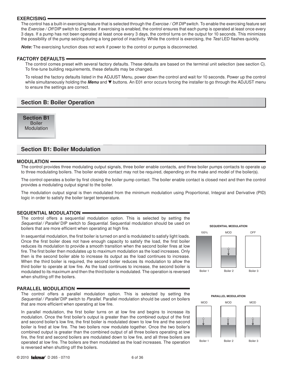 tekmar 265 Boiler Control User Manual | Page 6 / 36