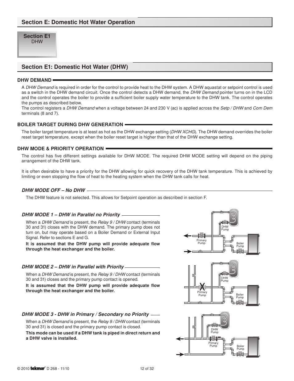 tekmar 268 Boiler Control User Manual | Page 12 / 32