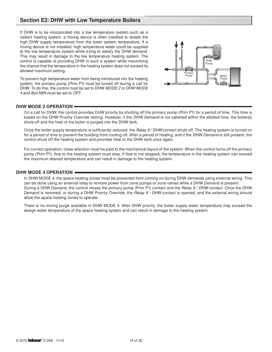 tekmar 268 Boiler Control User Manual | Page 14 / 32