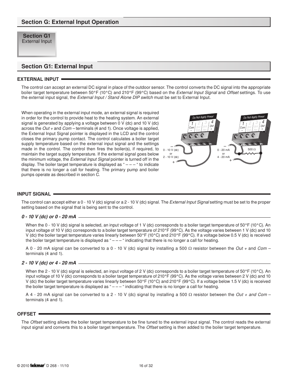 tekmar 268 Boiler Control User Manual | Page 16 / 32
