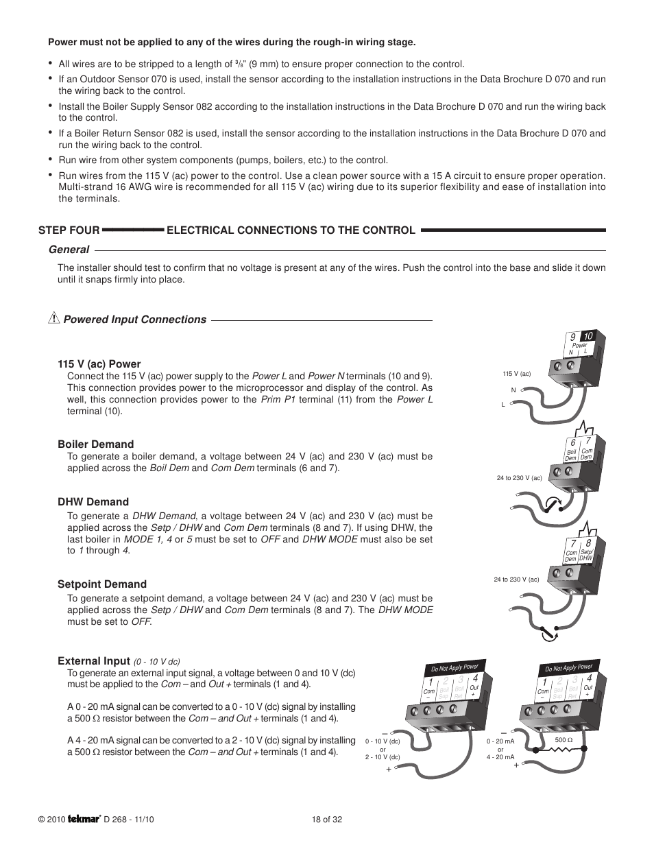 tekmar 268 Boiler Control User Manual | Page 18 / 32