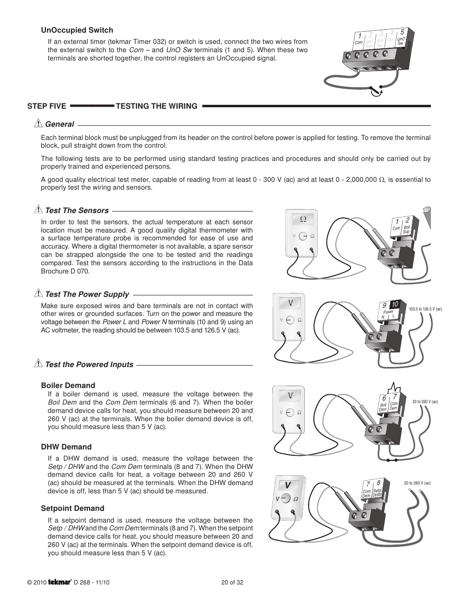 tekmar 268 Boiler Control User Manual | Page 20 / 32