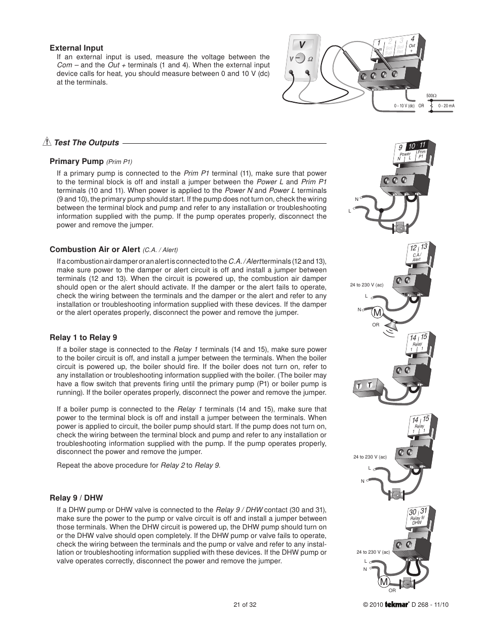 tekmar 268 Boiler Control User Manual | Page 21 / 32