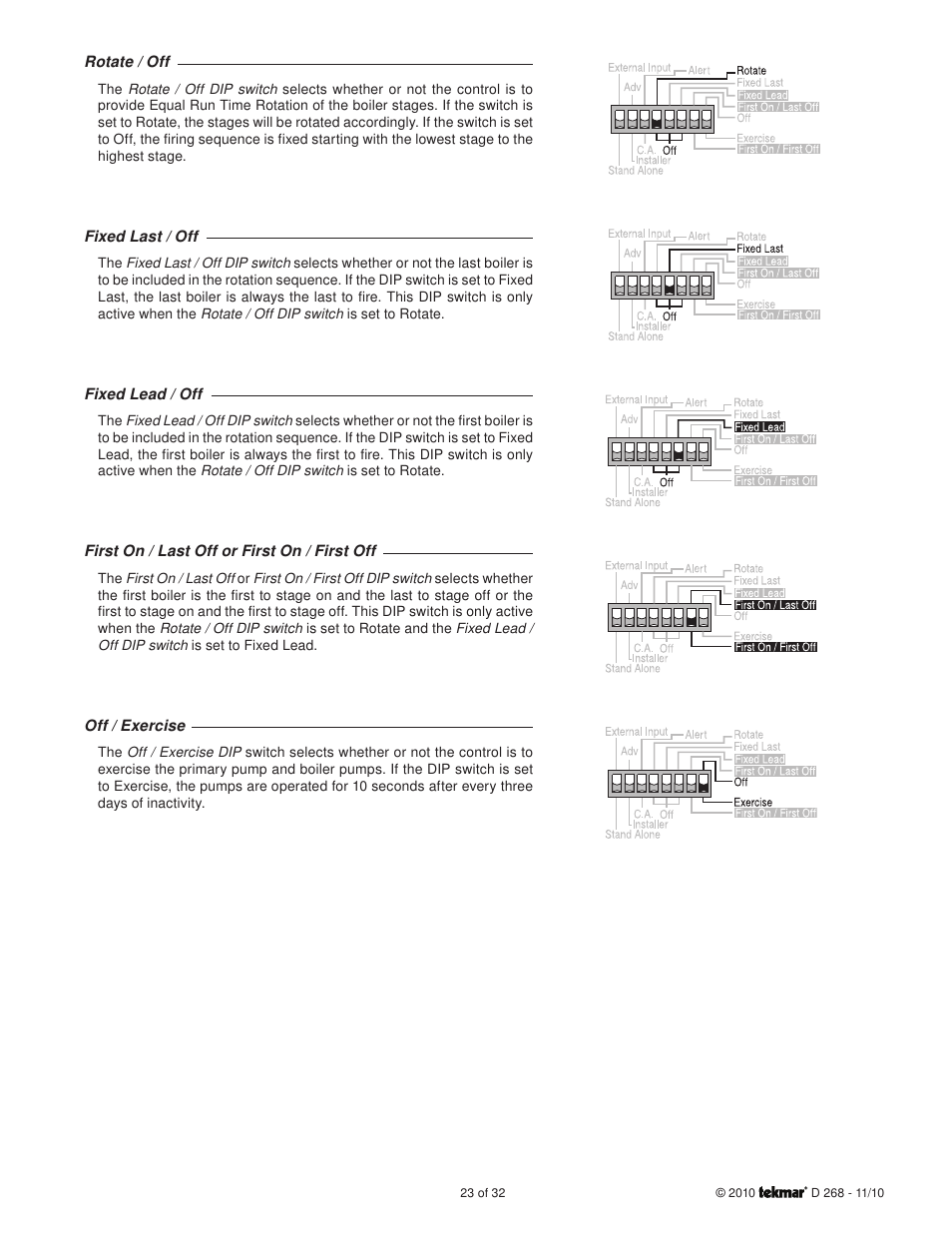 tekmar 268 Boiler Control User Manual | Page 23 / 32