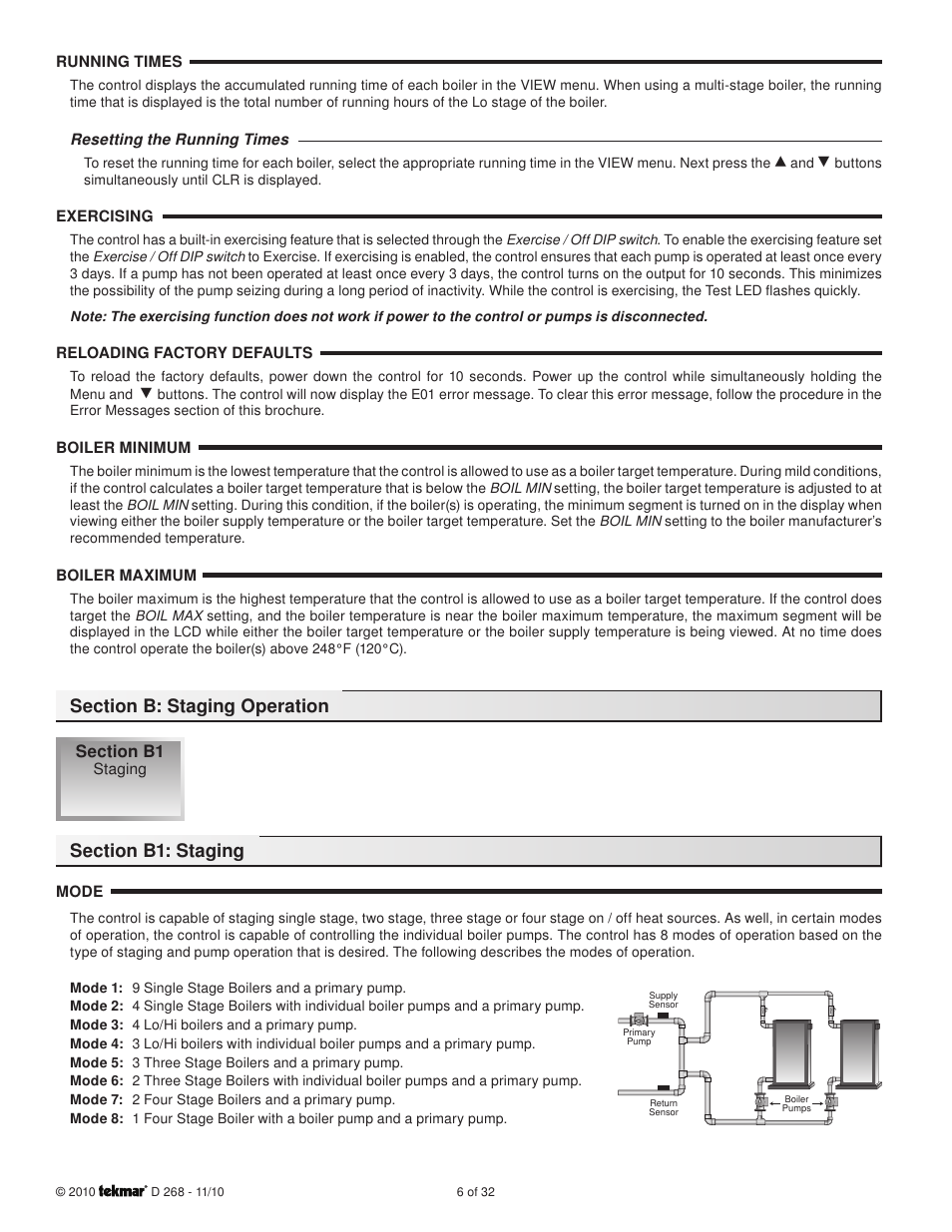 tekmar 268 Boiler Control User Manual | Page 6 / 32
