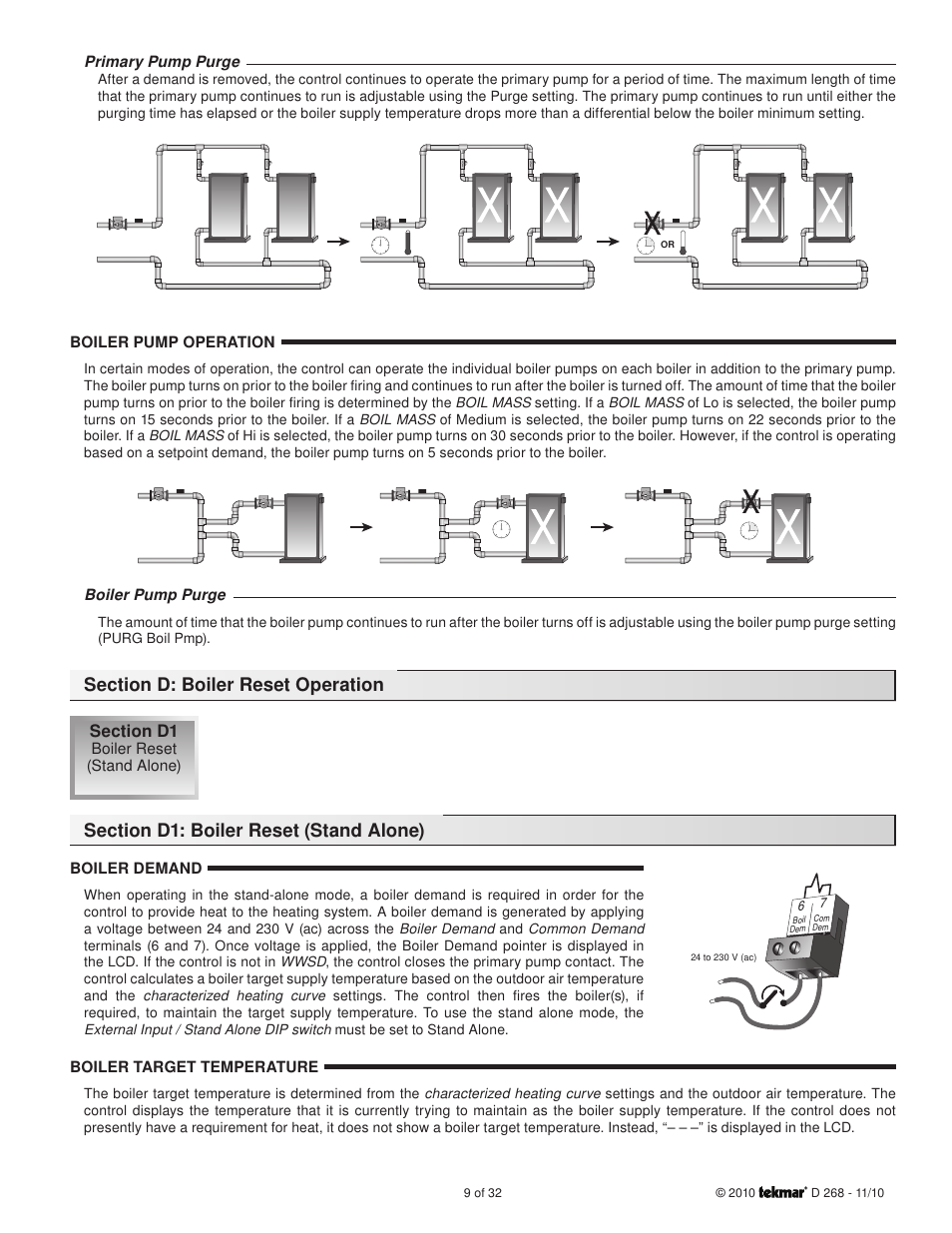 tekmar 268 Boiler Control User Manual | Page 9 / 32