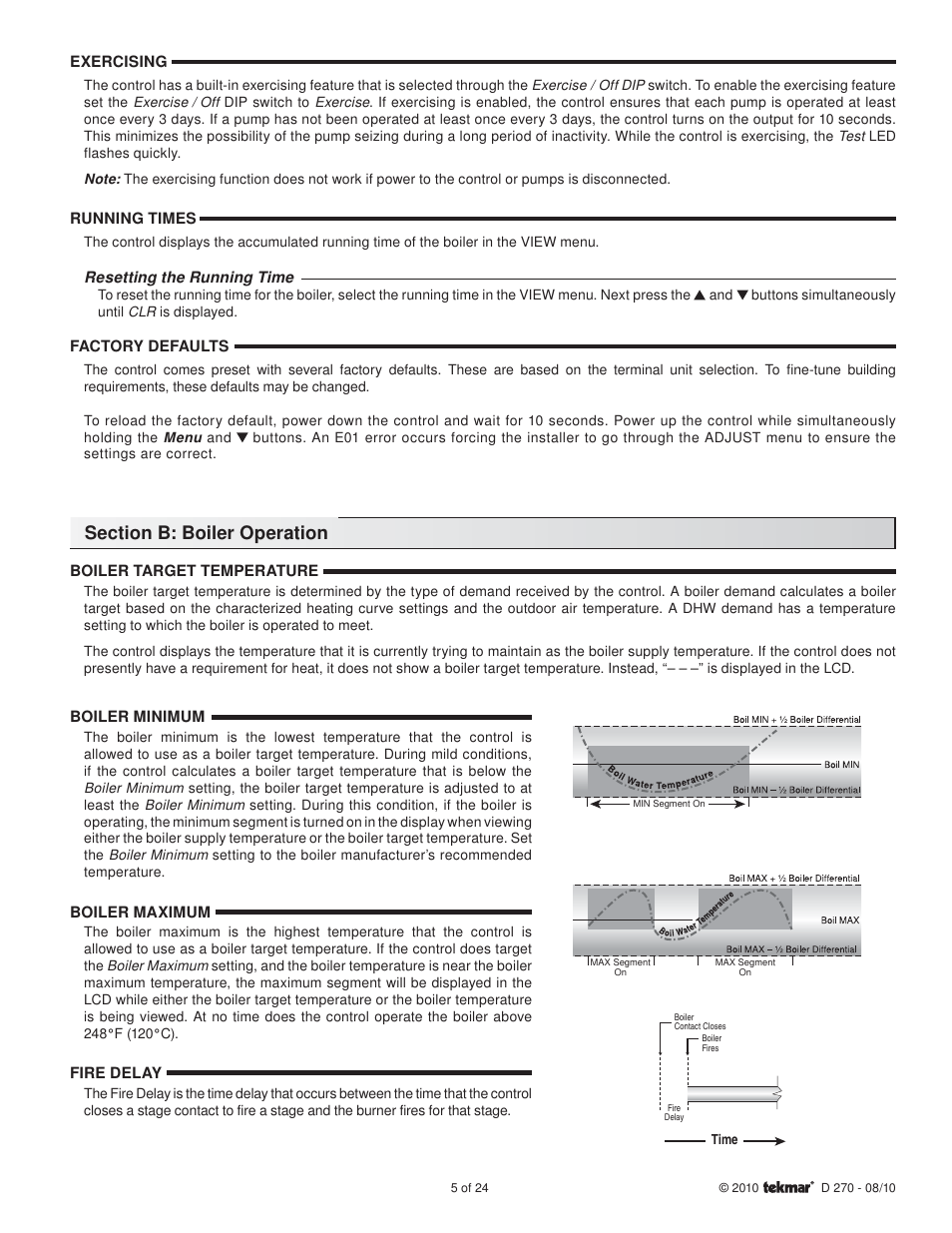 tekmar 270 Boiler Control User Manual | Page 5 / 24