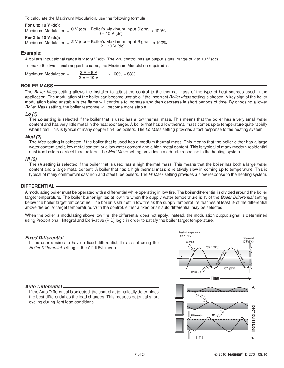 tekmar 270 Boiler Control User Manual | Page 7 / 24