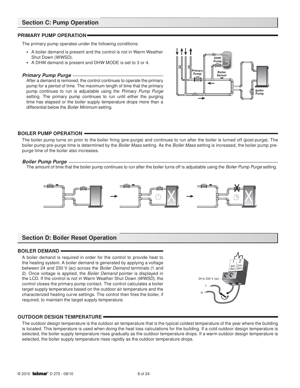 tekmar 270 Boiler Control User Manual | Page 8 / 24