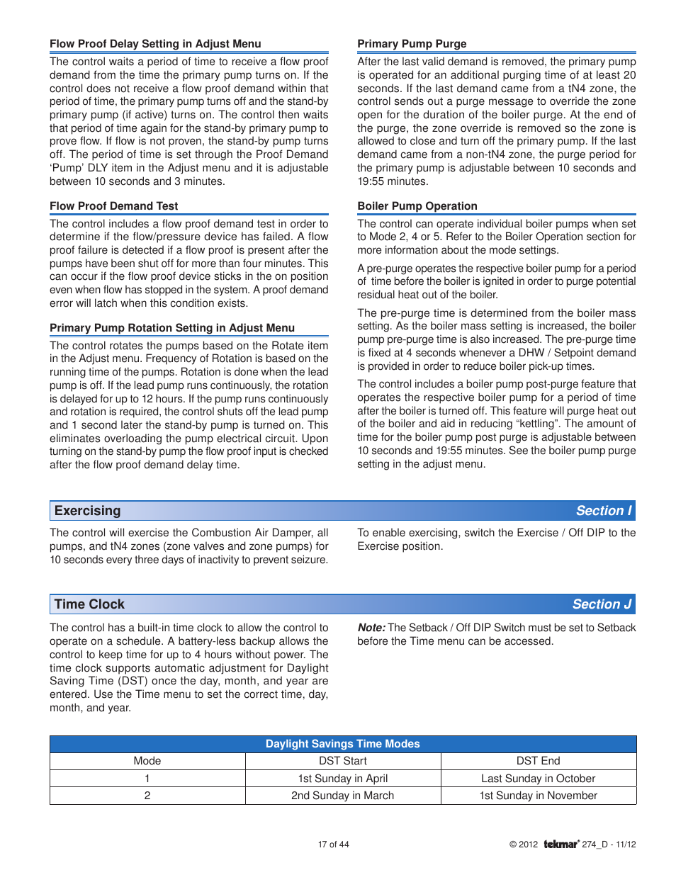 tekmar 274 Boiler Control User Manual | Page 17 / 44