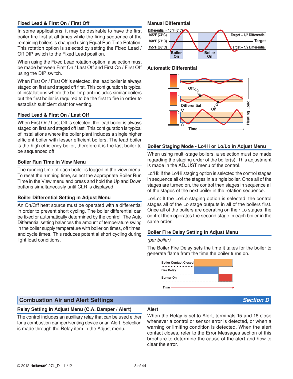 tekmar 274 Boiler Control User Manual | Page 8 / 44