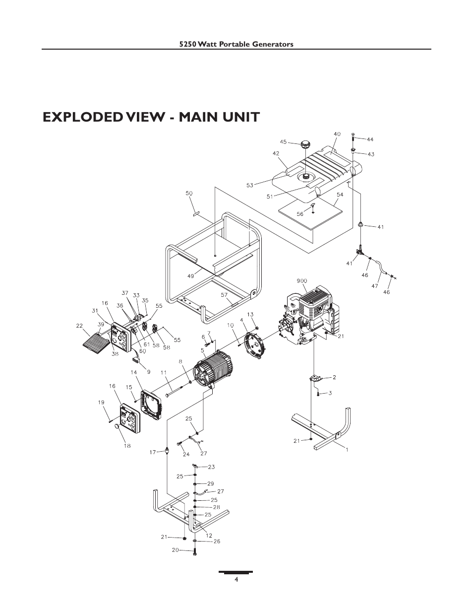 Exploded view - main unit | Briggs & Stratton 01971 User Manual | Page 33 / 37