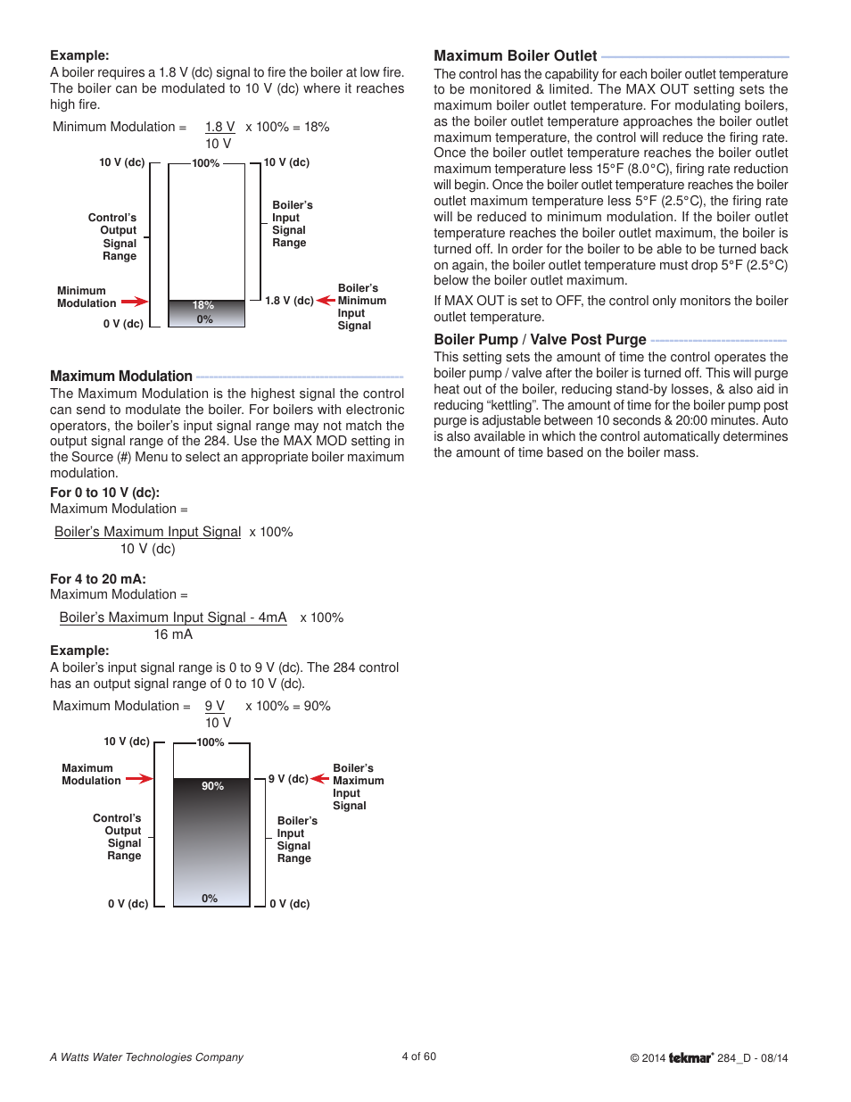 tekmar 284 Boiler Control User Manual | Page 4 / 60