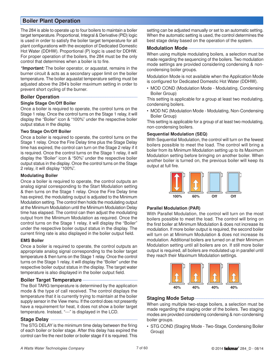 Boiler plant operation | tekmar 284 Boiler Control User Manual | Page 7 / 60