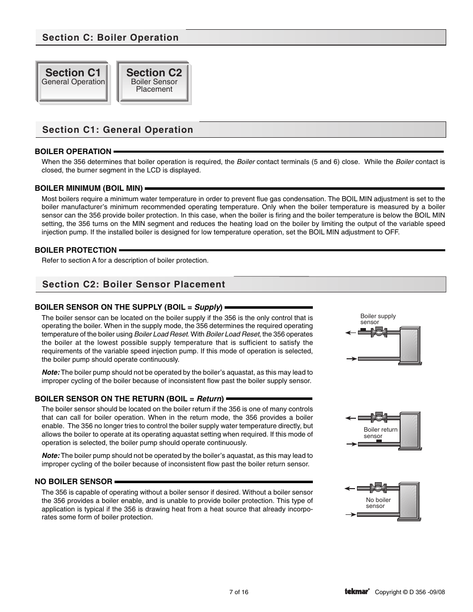 tekmar 356 Mixing Control User Manual | Page 7 / 16