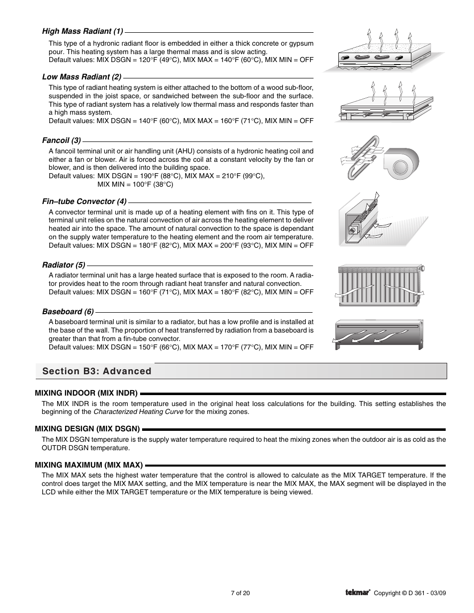 tekmar 361 Mixing Control User Manual | Page 7 / 20