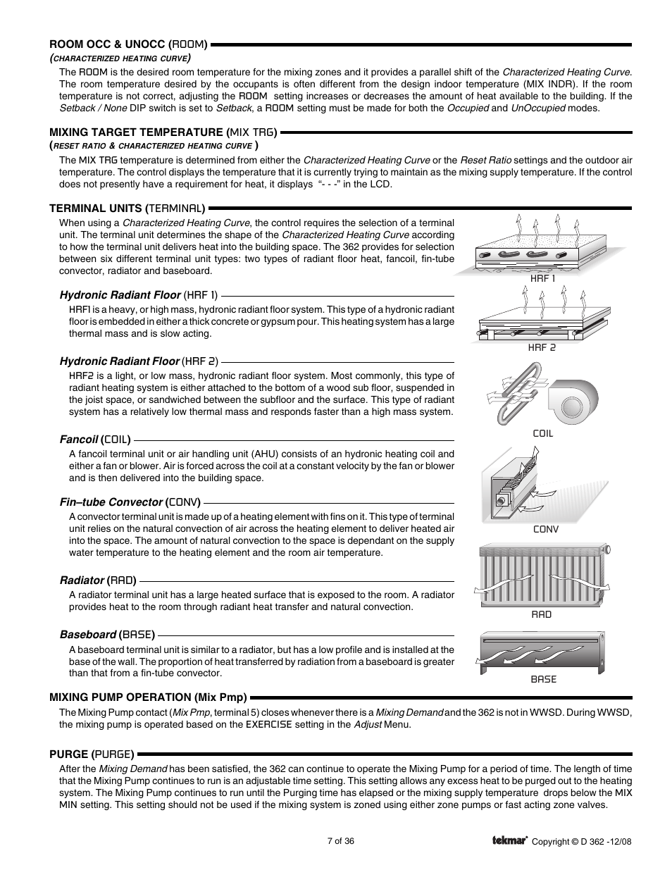 tekmar 362 Mixing Control Installation User Manual | Page 7 / 36