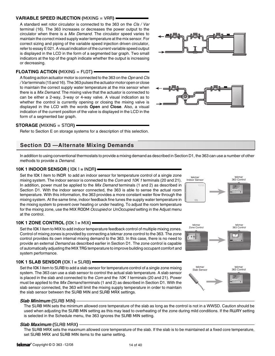 tekmar 363 Universal Reset Control Installation User Manual | Page 14 / 40