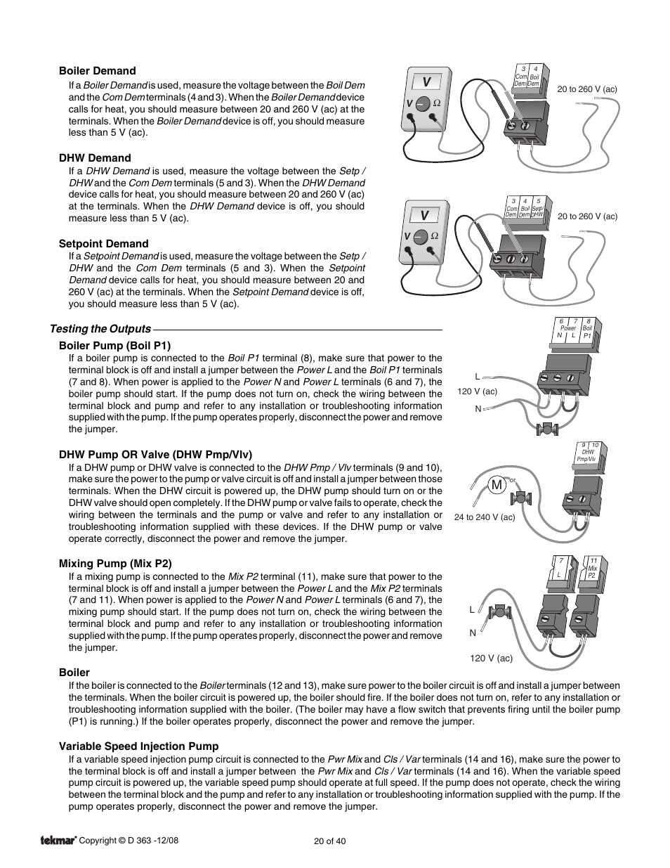 tekmar 363 Universal Reset Control Installation User Manual | Page 20 / 40